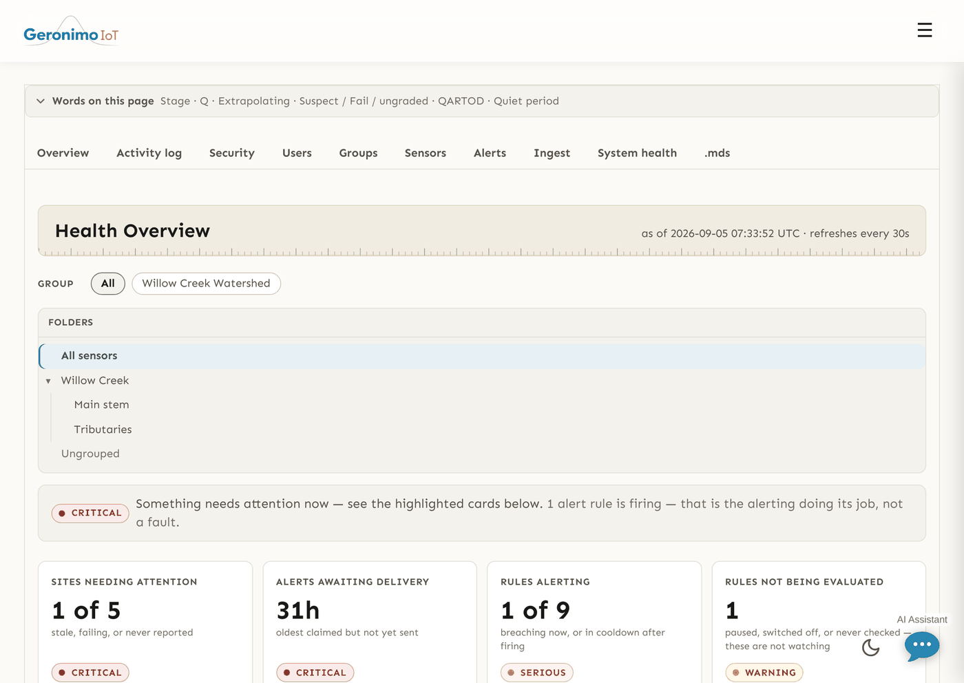 The sign-in page. Username and password fields over a Sign in button, with "Need an account? Create one" and a separate "Sign in to the guest account" link that describes the guest account as read-only.